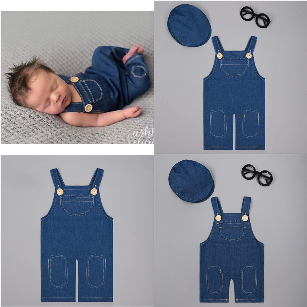 Baby Clothing Deals - ❤️Newborn Photography Clothing Denim Overalls Studio