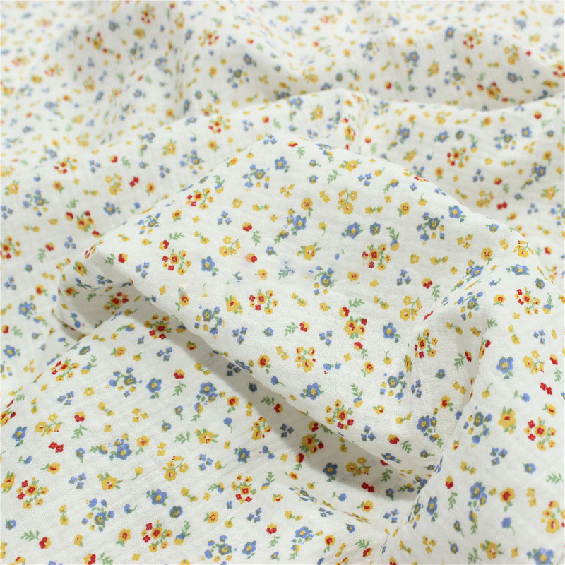 Flower Print Cotton Crepe Fabr - Baby Clothing Sewing review and price