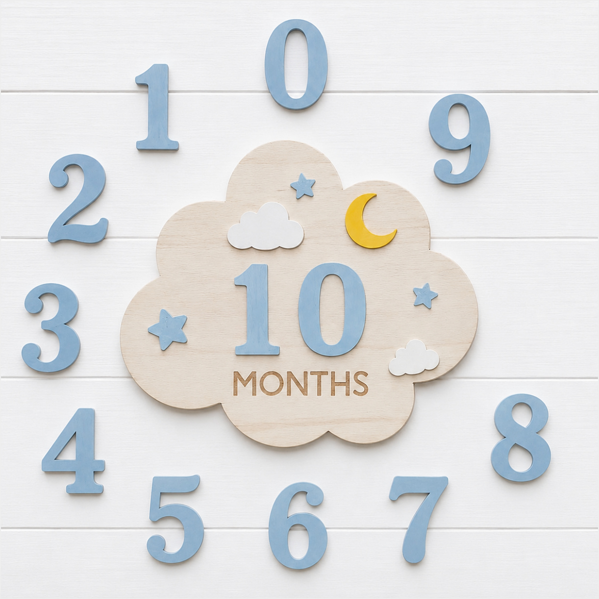 1‑Set Wooden Baby Monthly Mile - Baby Clothing Gift Set review and price